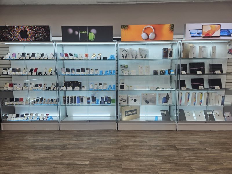 E Solutions electronics repair display cases